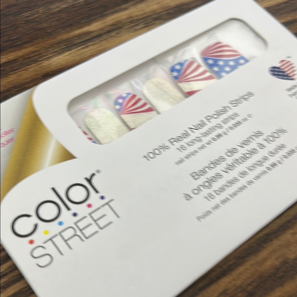 Color Street American Dream Red and White Party Nail Strips